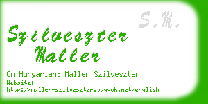 szilveszter maller business card